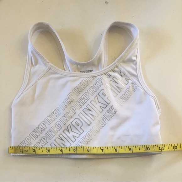 Victoria’s Secret Pink Ultimate metallic Graphic Racerback Sport Bra Size XS - Picture 7 of 9